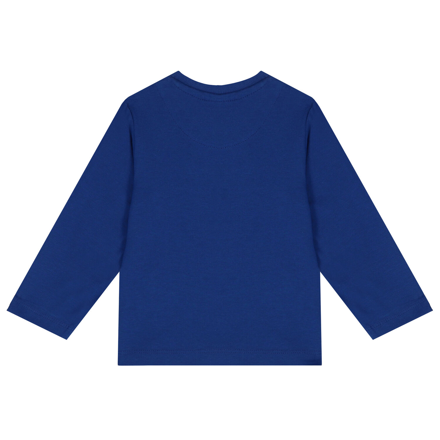 Younger Boys Blue Logo Long Sleeve Top, 3, hi-res image number null