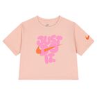 Girls Pink Logo Bike Shorts Set, 1, hi-res