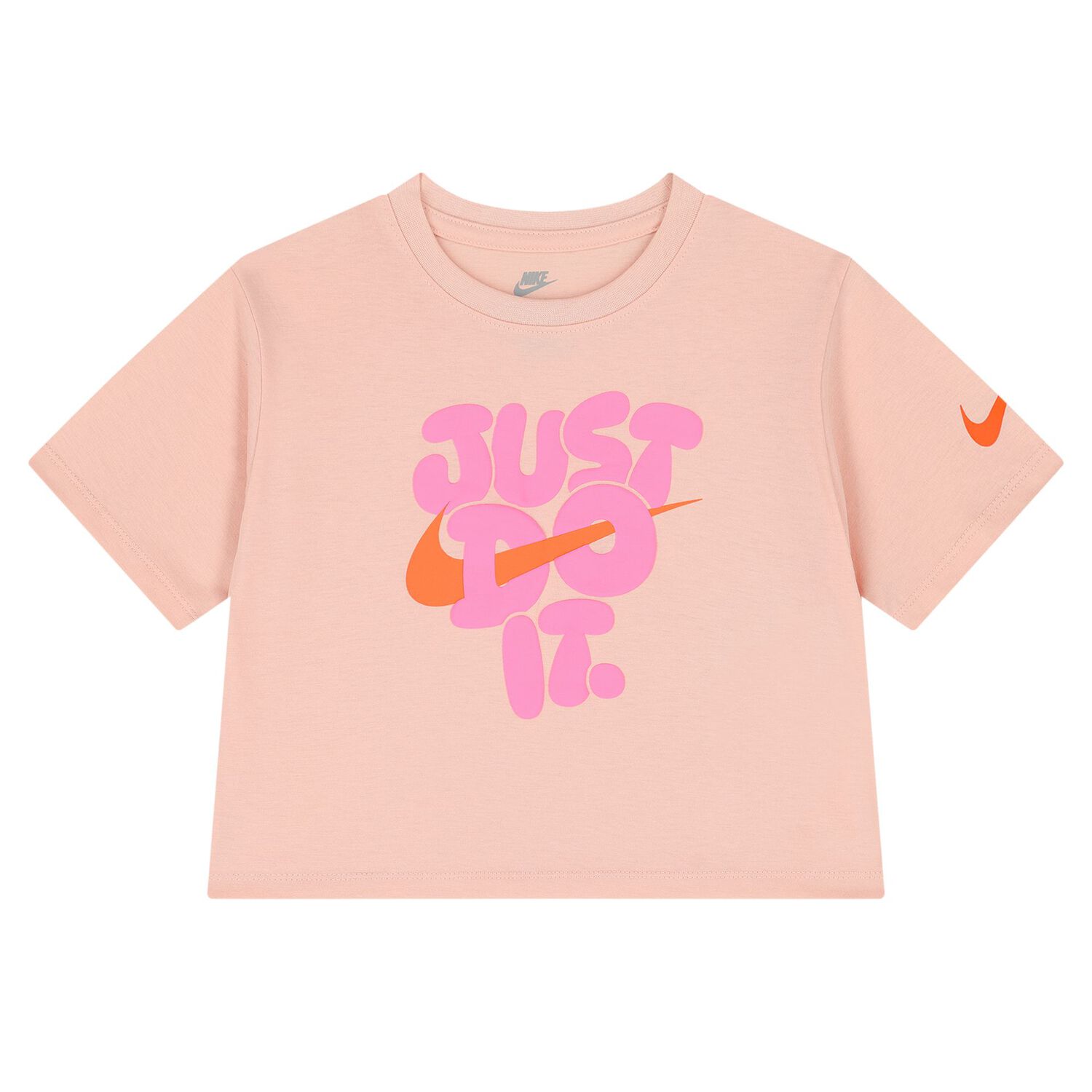 Girls Pink Logo Bike Shorts Set, 1, hi-res