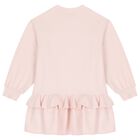 Girls Pink Logo Sweatshirt Dress, 1, hi-res