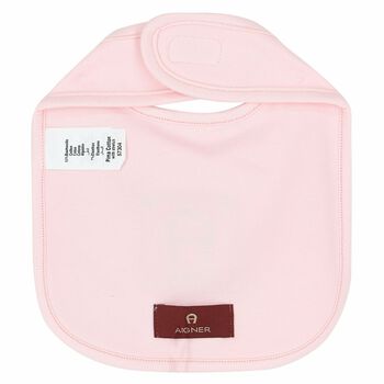 Girls Pink & Gold Logo Bib
