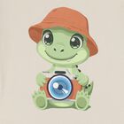 Younger Boys Beige Crocodile T-Shirt, 2, hi-res