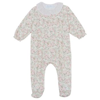 Baby Girls Pink Floral Babygrow