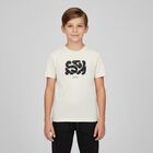 تيشيرت بالشعار باللون العاج للأولاد, 1, hi-res