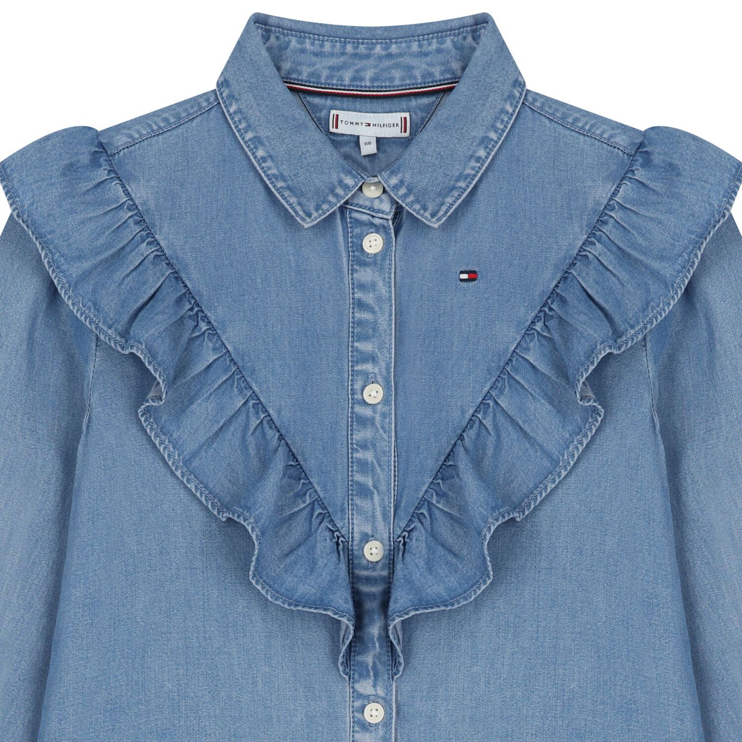 فستان بنات دنيم باللون الأزرق, 1, hi-res