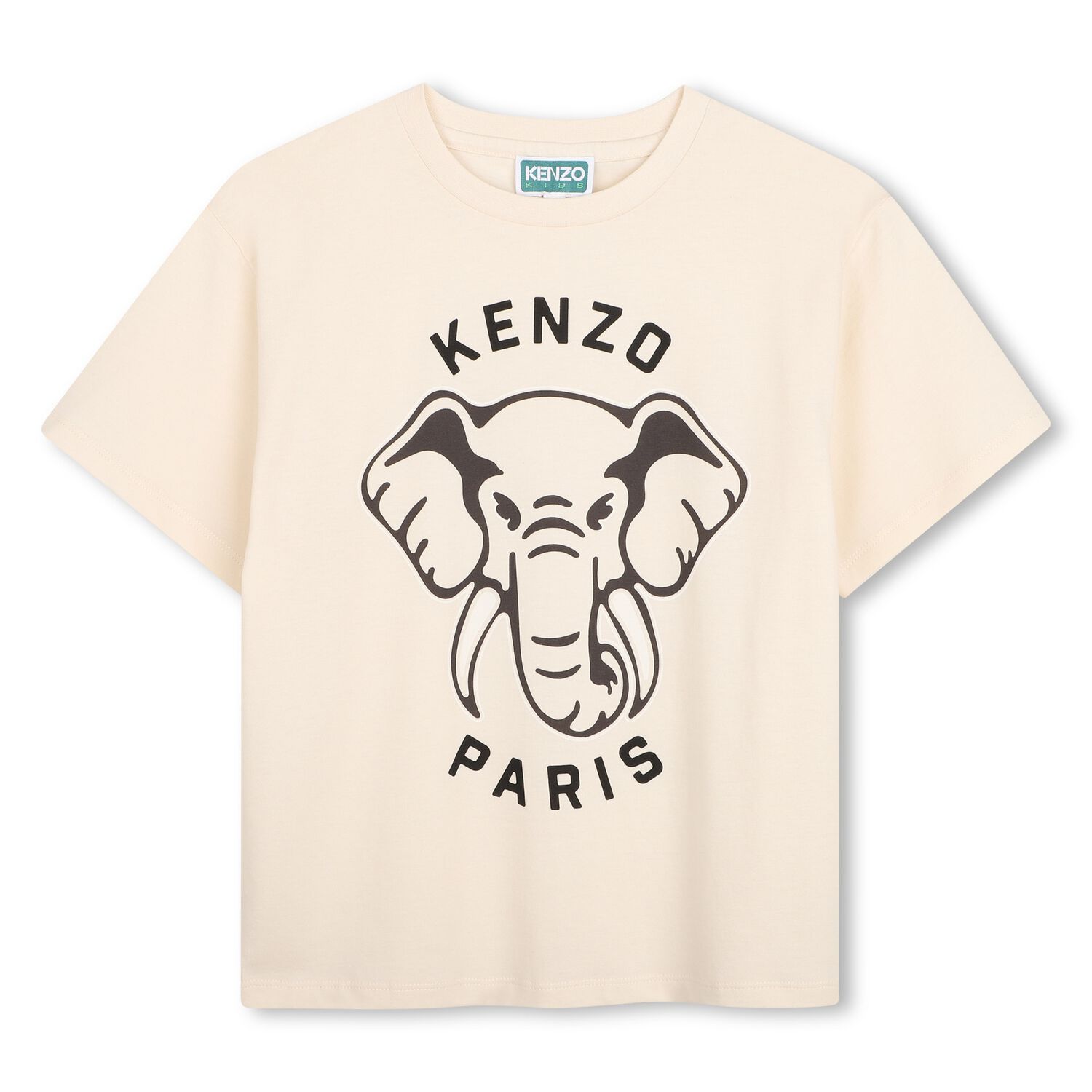 Beige Elephant Logo T-Shirt , 1, hi-res