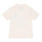 Baby Boys Ivory Piqué Bear Polo Shirt, 1, hi-res