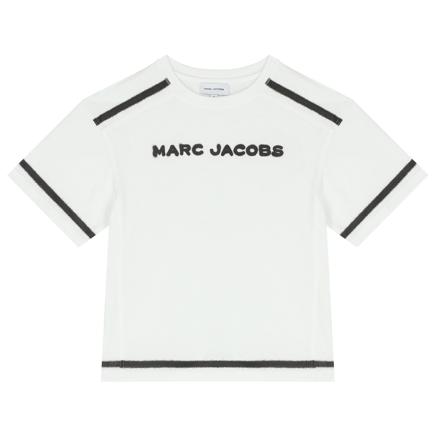 تيشيرت بالشعار باللون الأبيض والأسود, 2, hi-res