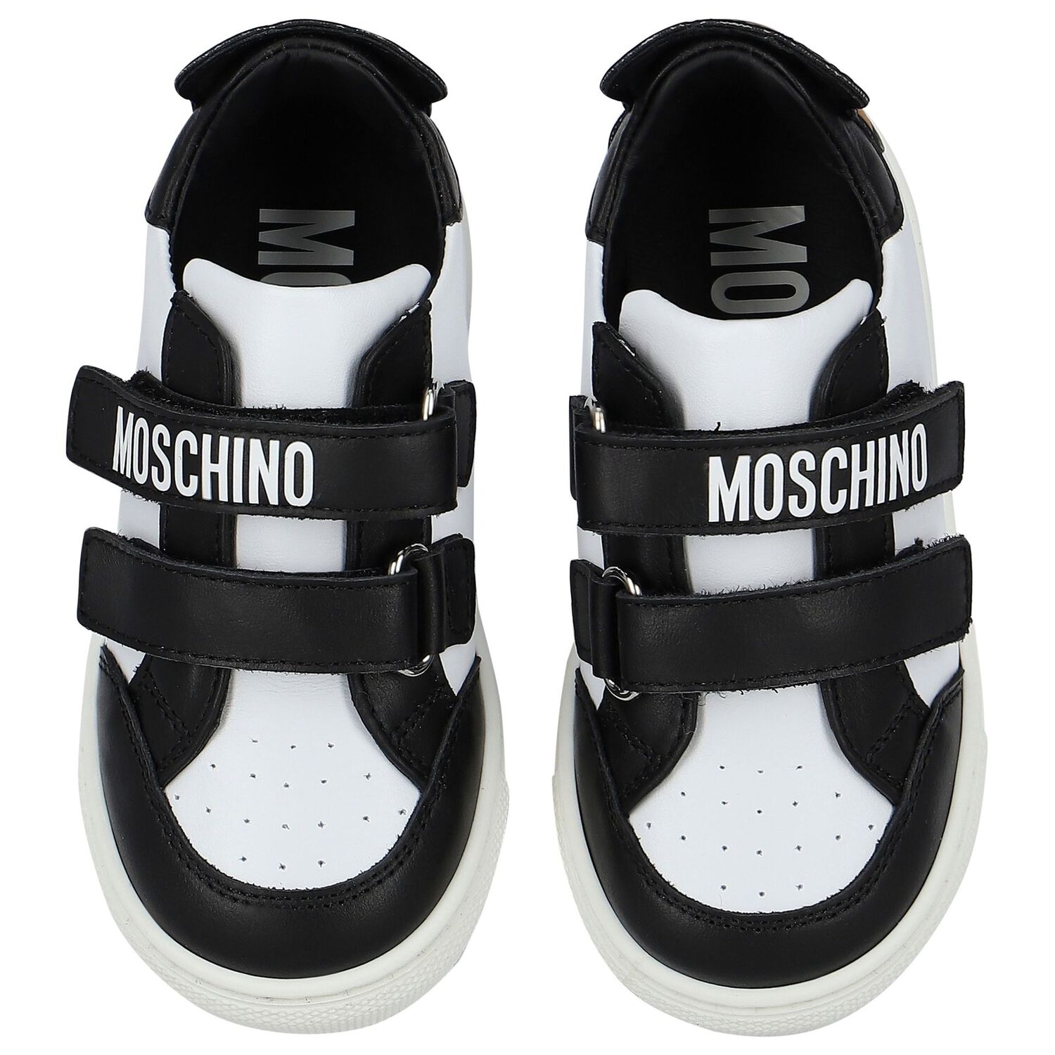 Black & White Teddy Bear Trainers, 1, hi-res