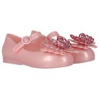 Younger Girls Pink Butterly Jelly Shoes, 2, hi-res