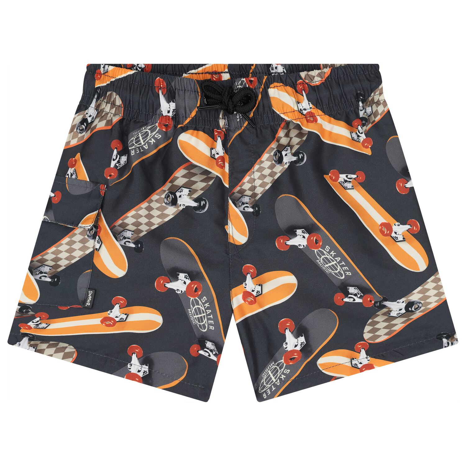 Boys Grey Skate Board Swim Shorts, 1, hi-res image number null
