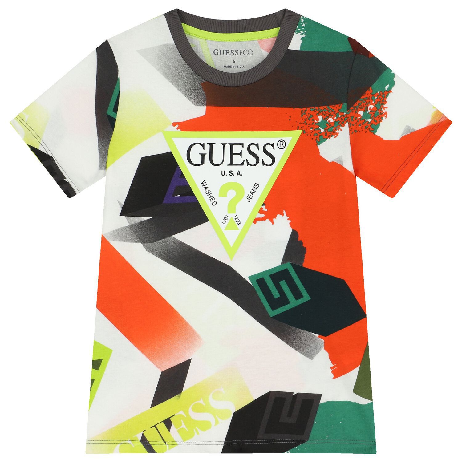 Boy Multi-Coloured Logo T-Shirt, 2, hi-res