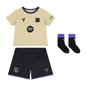 Younger Boys Beige & Black Barcelona Shorts Set