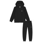 Boys Black Logo Tracksuit, 1, hi-res