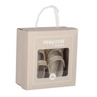 Baby Girls Gold Flower Pre Walker Shoes, 2, hi-res