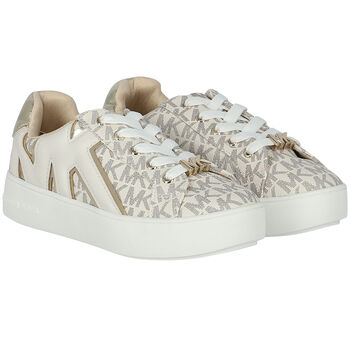 Girls Ivory Logo Trainers