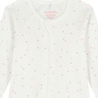 Baby Girls White & Pink Babygrows ( 2 Pack ), 4, hi-res