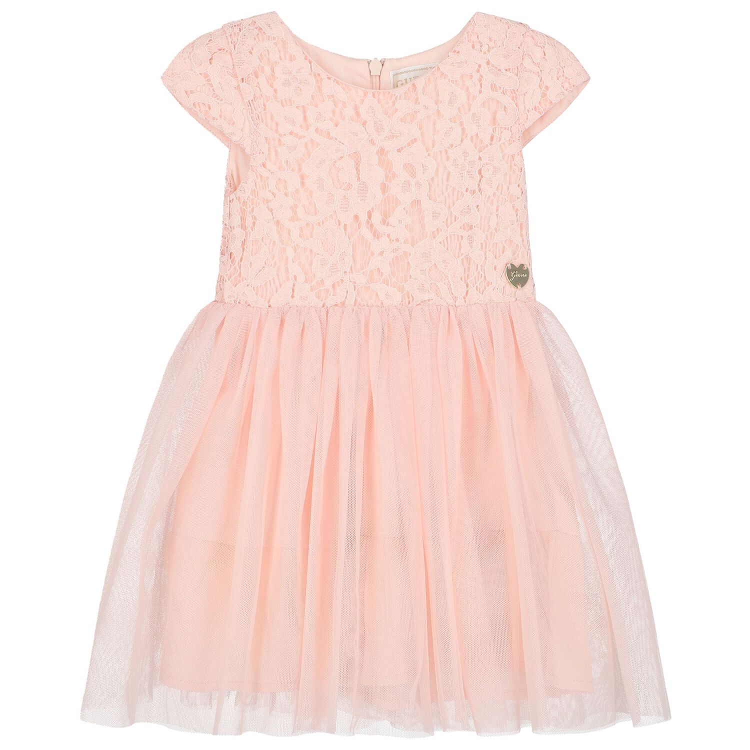 طقم فستان بنات دانتيل باللون الوردي, 1, hi-res image number null