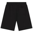Boys Black Logo Shorts, 1, hi-res