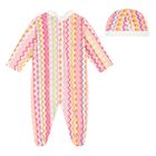 Baby Girls Pink ZigZag Babygrow Gift Set, 1, hi-res