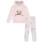 طقم ليغنز بطبعة تيدى باللون الوردى, 1, hi-res