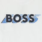 توب أولاد بأكمام بالشعار باللون الأبيض, 2, hi-res