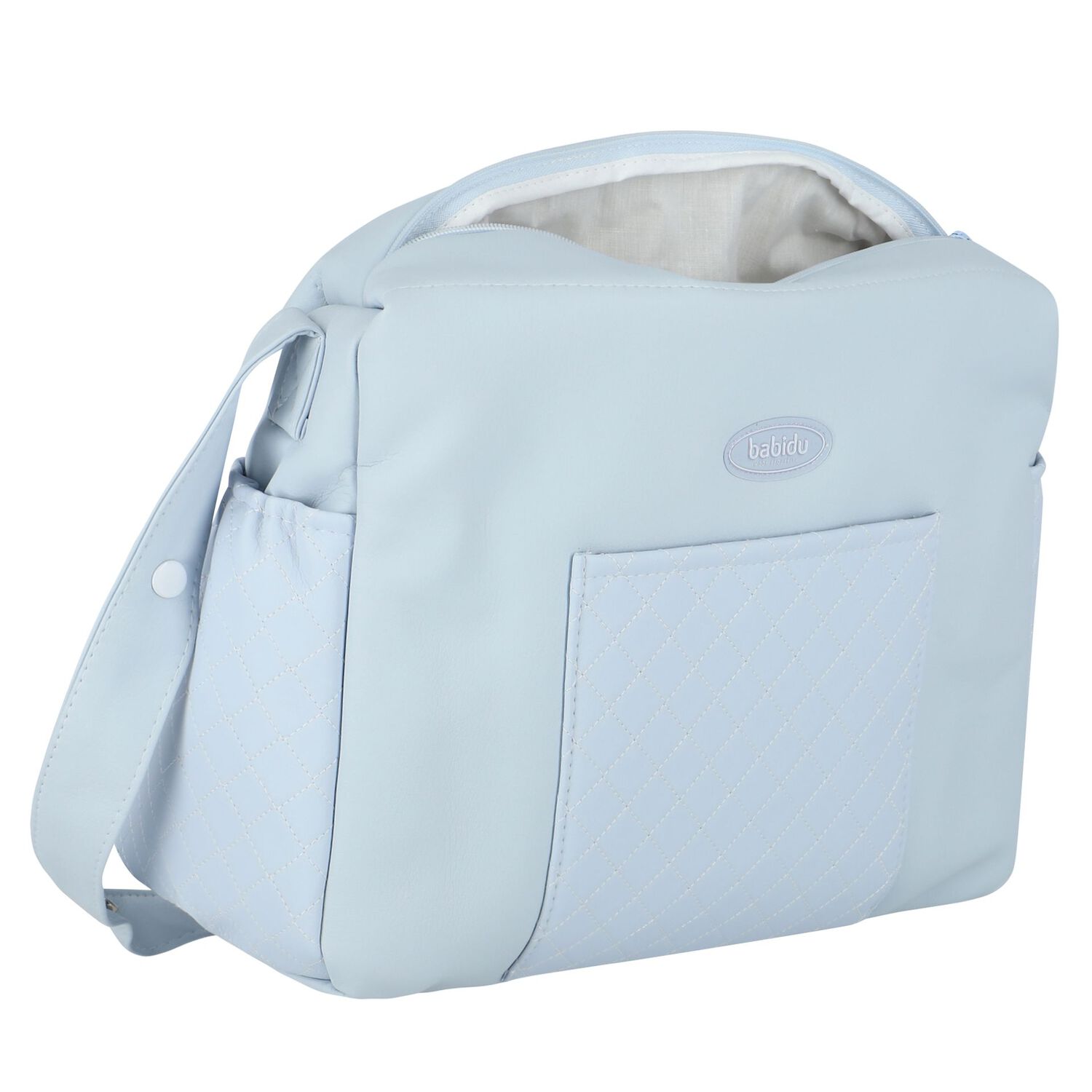 Blue Quilted Baby Changing Bag, 3, hi-res