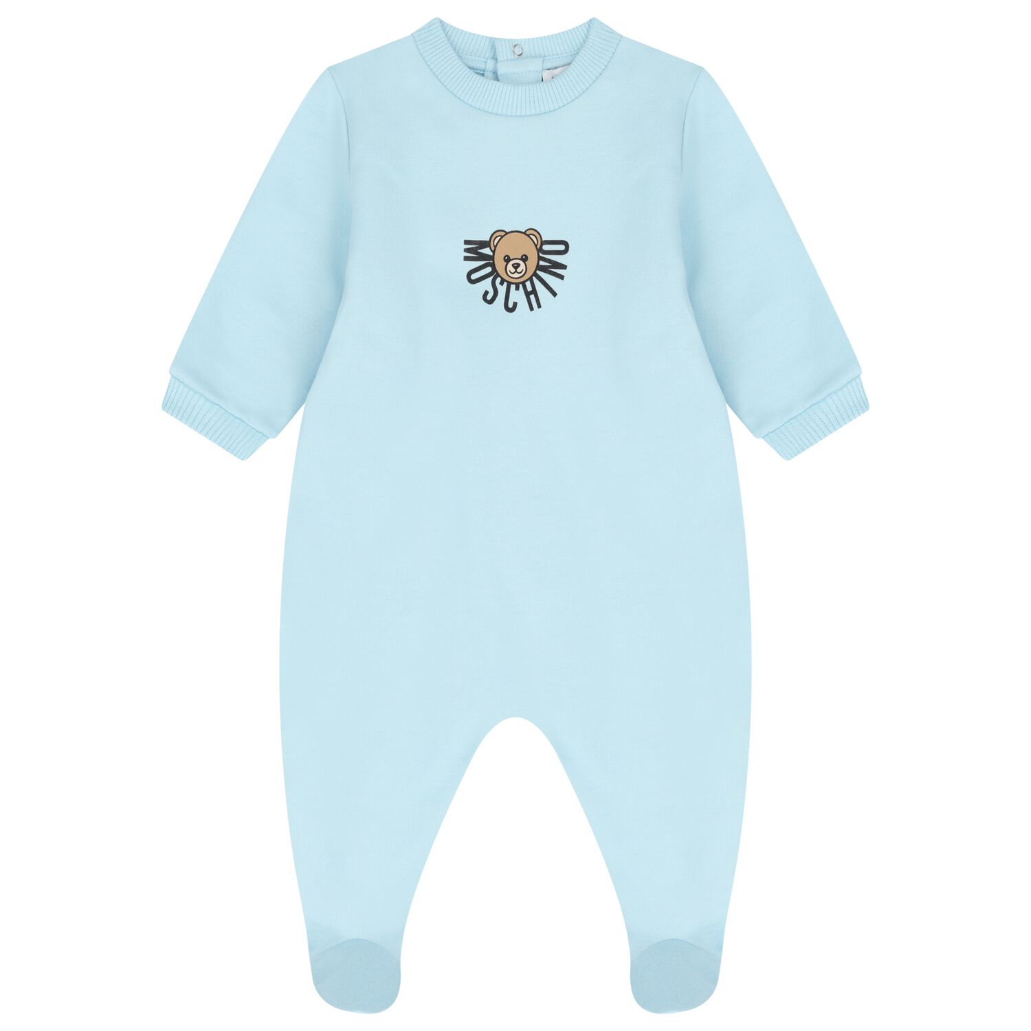 Blue Teddy Bear Logo Babygrow, 3, hi-res