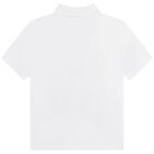 Boys White Crossbody Bag Polo Shirt, 1, hi-res