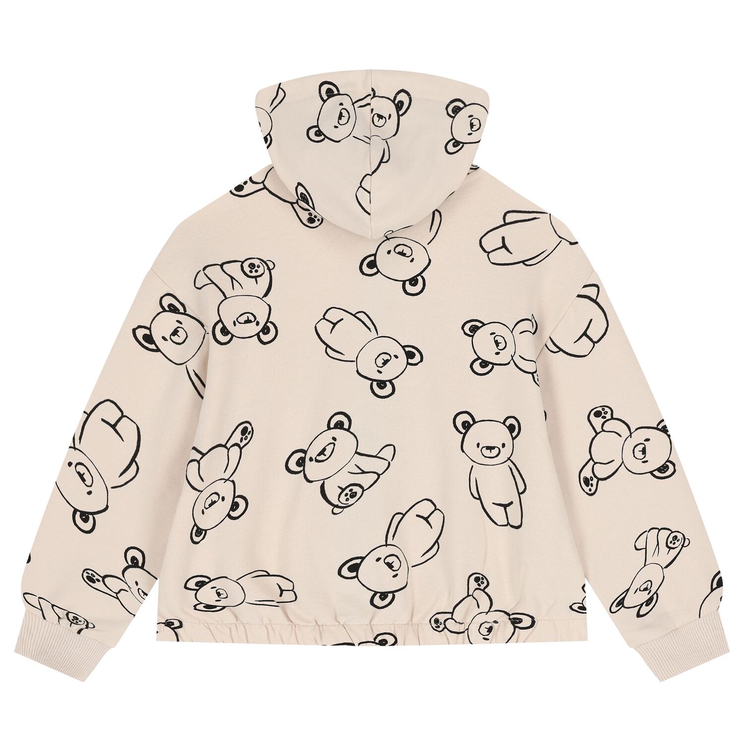 بدله رياضيه للبنات بطبعه تيدى بير باللون العاجى والاسود ( 3 قطع ) , 1, hi-res