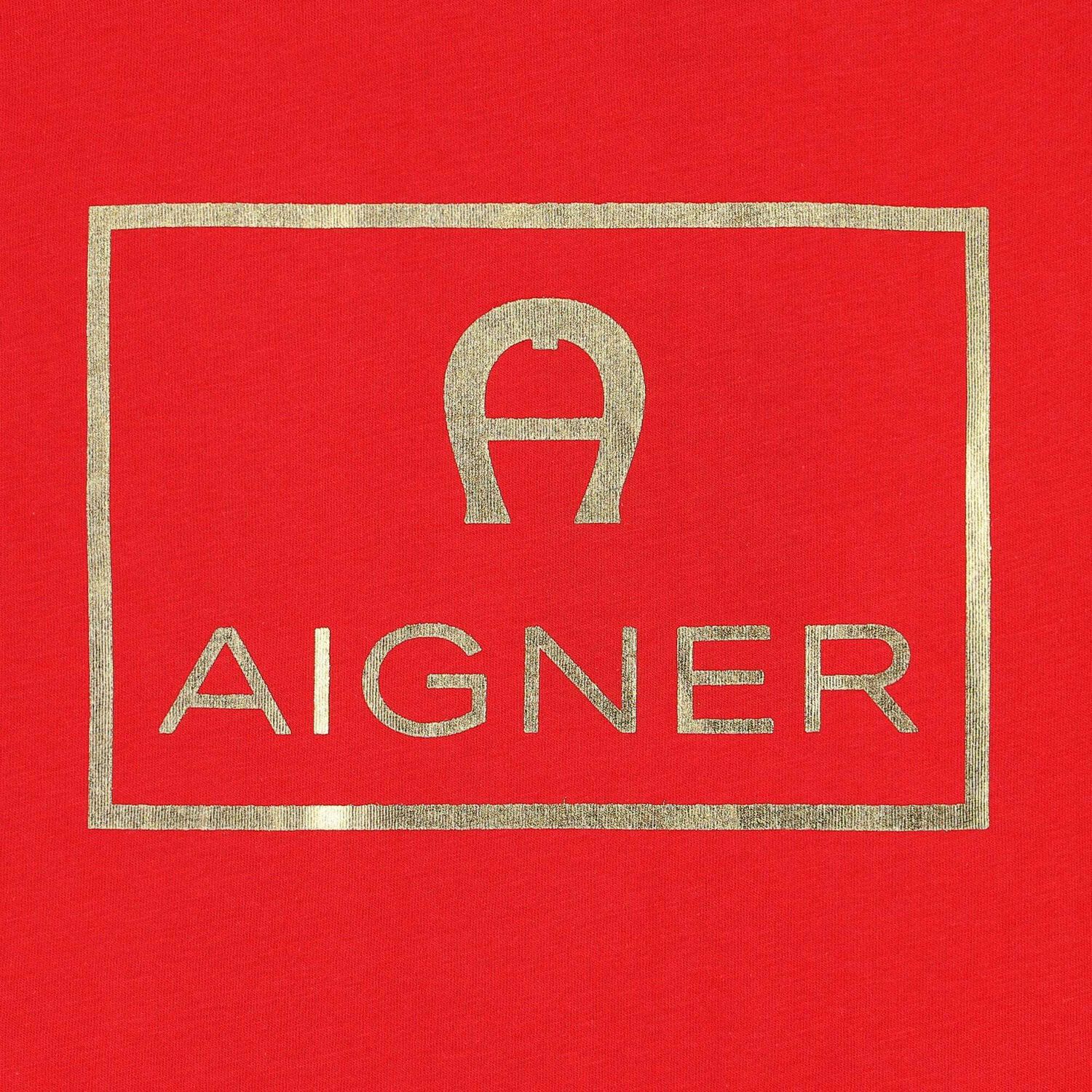 Boys Red & Gold Logo T-Shirt, 4, hi-res