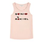 توب بالشعار باللون الوردى للبنات, 1, hi-res