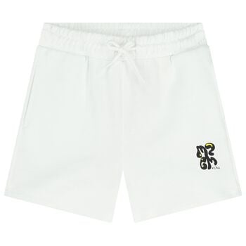 Boys White Logo Shorts