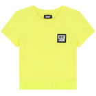 Girls Yellow Logo T-Shirt, 3, hi-res
