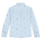 تيشيرت أولاد بالشعار باللون الكحلي, 1, hi-res