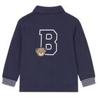 Younger Boys White Teddy Bear Polo Shirt, 2, hi-res