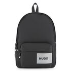 Boys Black Logo Backpack , 1, hi-res