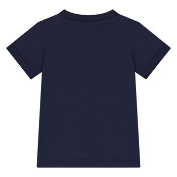Younger Navy Blue Teddy Bear Logo T-Shirt