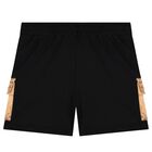 Boys Black Geo Map Shorts, 1, hi-res