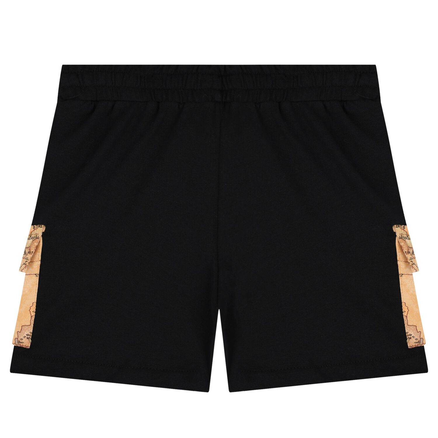 Boys Black Geo Map Shorts, 1, hi-res image number null