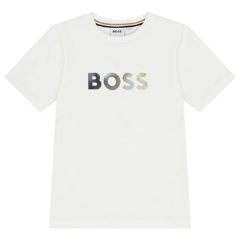 Boys White Logo T-Shirt