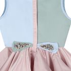 Girls Pink, Blue & Green Satin Dress, 1, hi-res