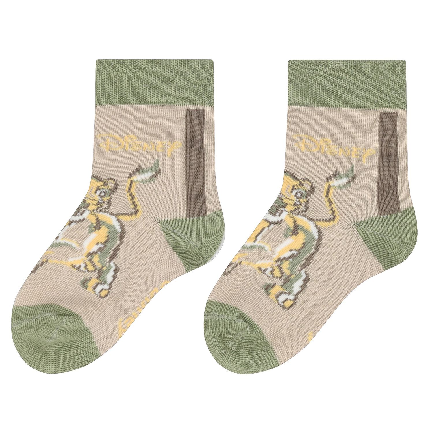 Beige, Grey & Green Logo Socks ( 3- Pack ), 1, hi-res