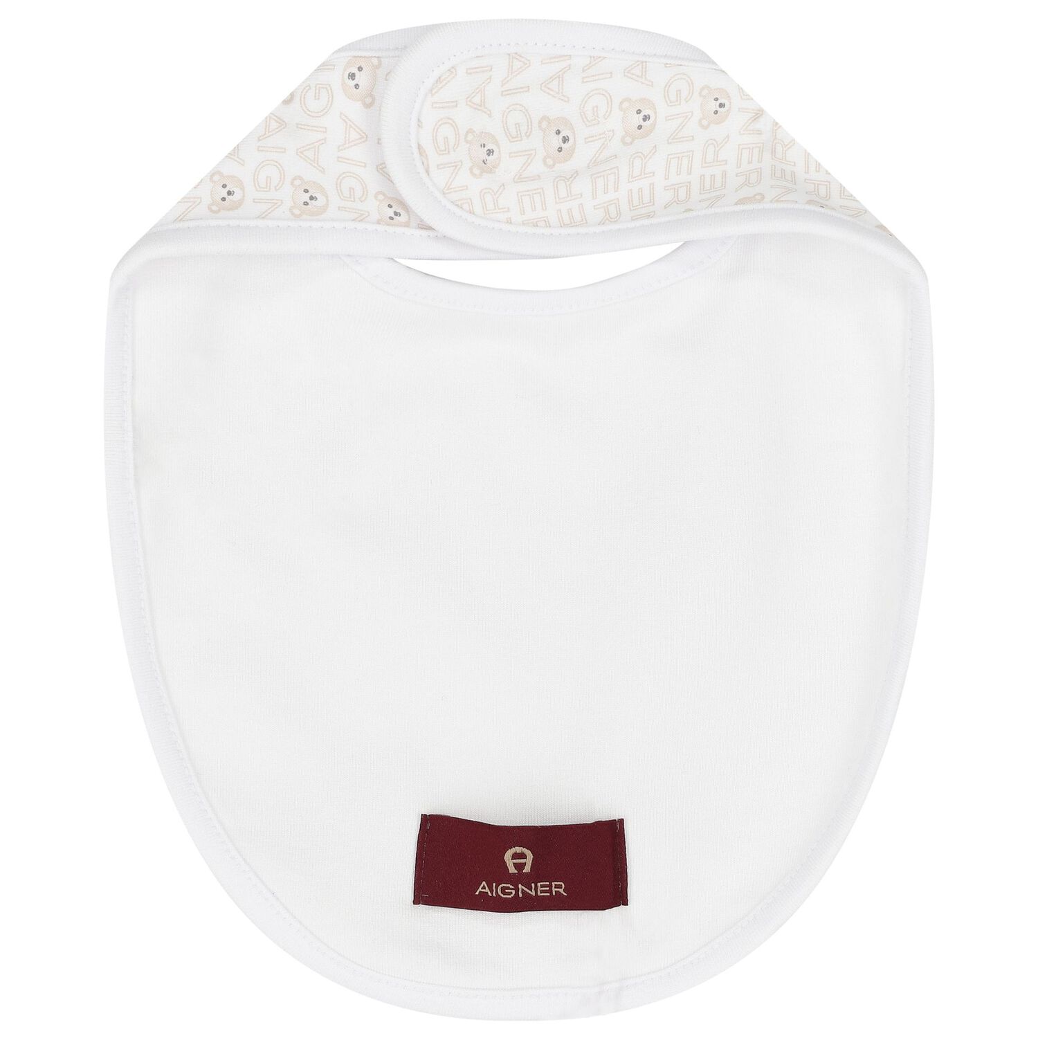 مريلة بالشعار باللون الأبيض والبيج, 1, hi-res image number null