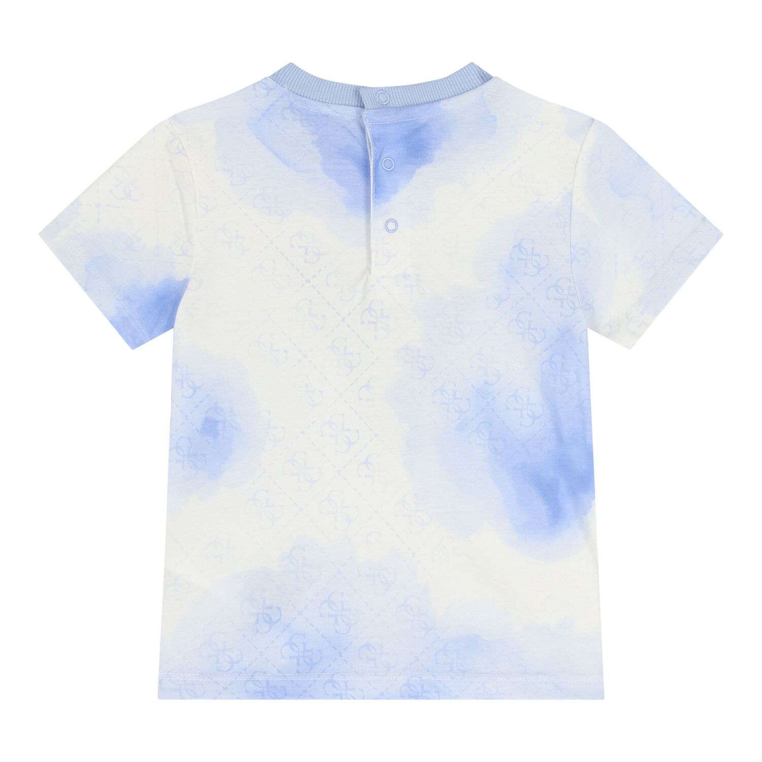 Baby Boys Blue & White Logo Shorts Set, 1, hi-res