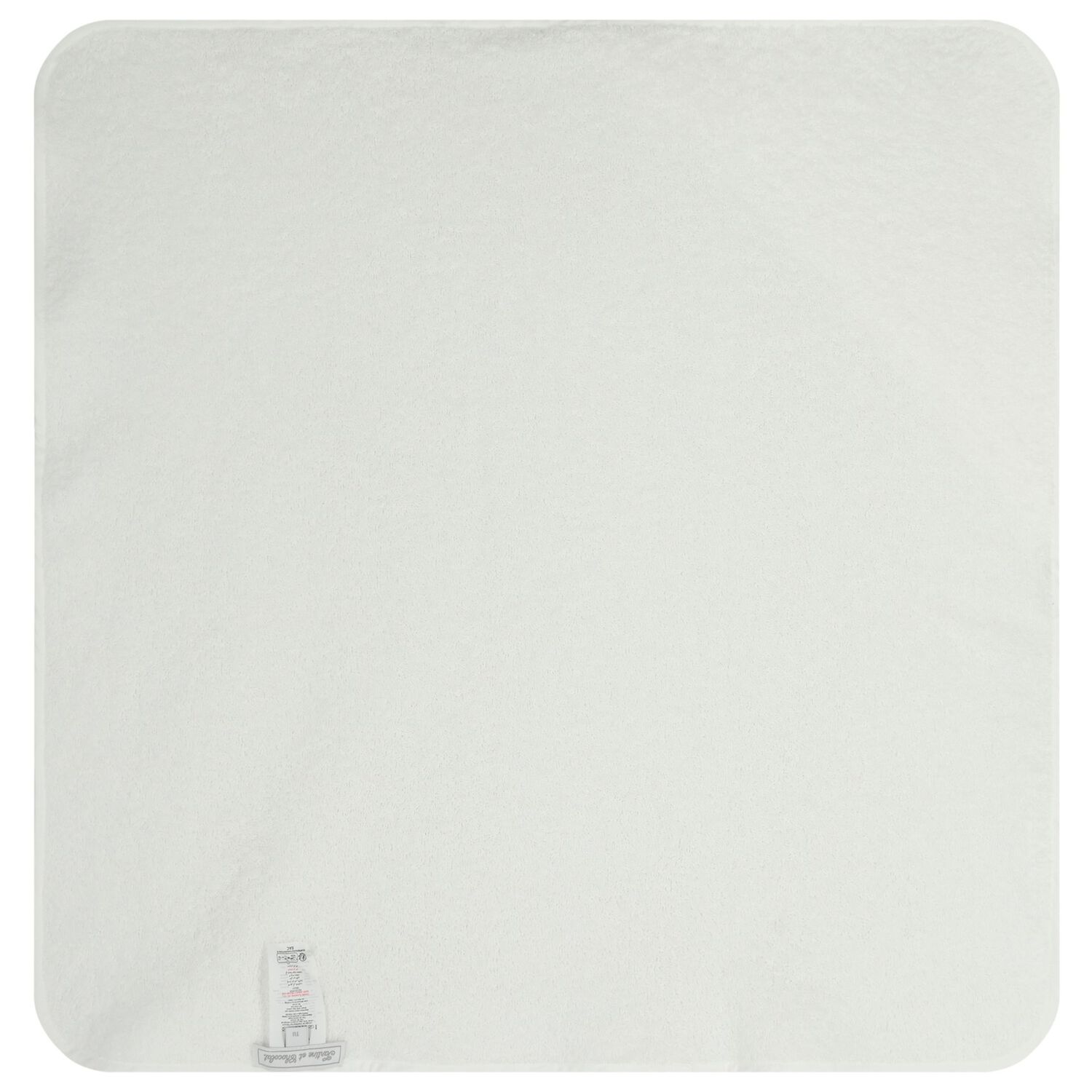 منشفة أطفال بغطاء رأس وشعار باللون الابيض, 1, hi-res