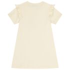 Girls Ivory Bag Logo Dress , 1, hi-res