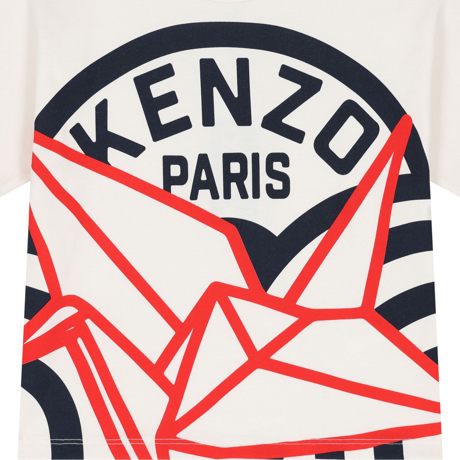 تي شيرت بنات بالشعار باللون العاجي, 1, hi-res