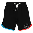 Boys White & Black Shorts Set, 1, hi-res