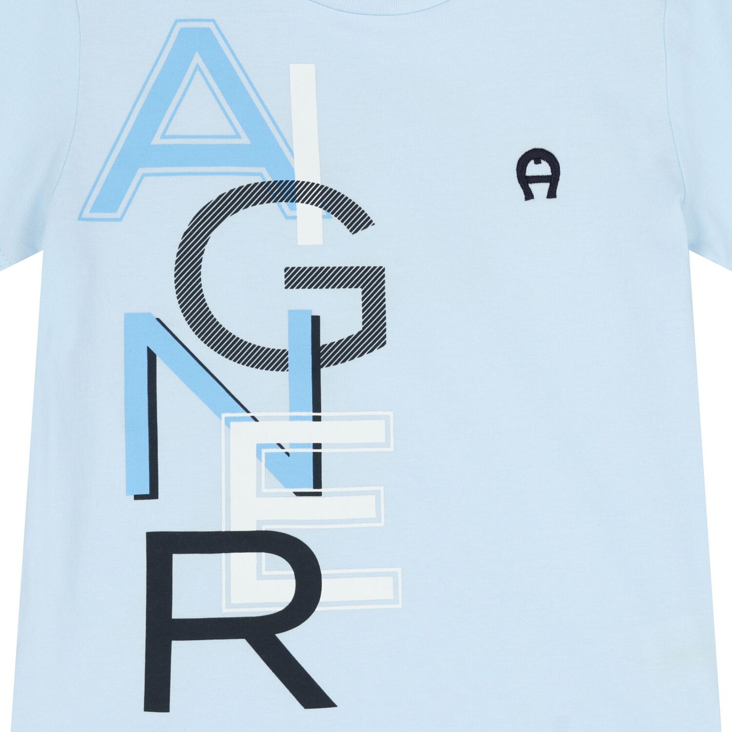 Younger Boys Blue Logo T-Shirt, 2, hi-res